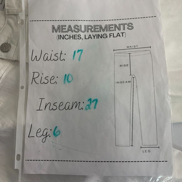 Jessica Simpson White Crop Skinny Jeans Size 14 Rolled Hem Summer Stretch Fit - Picture 9 of 13